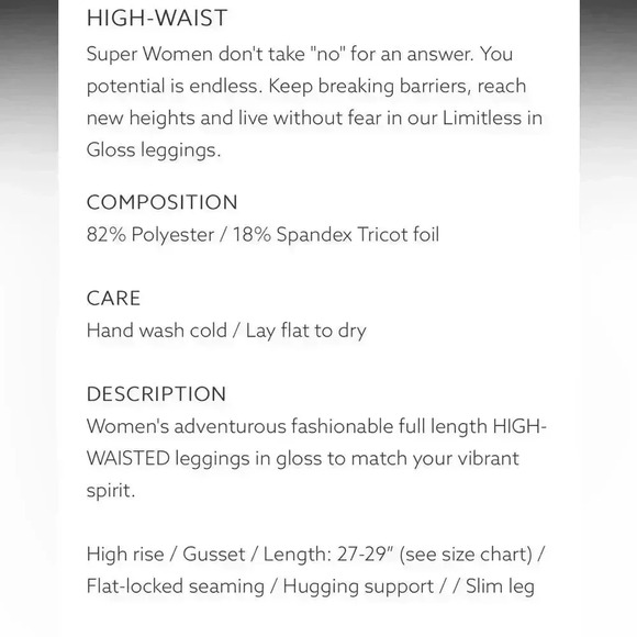 Fabrizio Tomadin Leggings; Limitless in Gloss - Picture 10 of 13